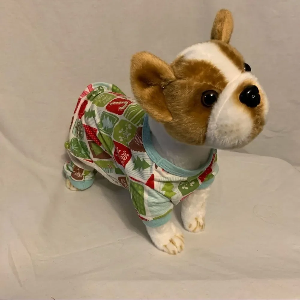 Christmas Doggie Onesie Pajamas Sz M